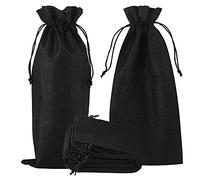 Nicfaky 10 sacchetti di tela con cordoncino, in tessuto hessian bottiglia regalo sacchetti per cieco festa festa vacanza regalo