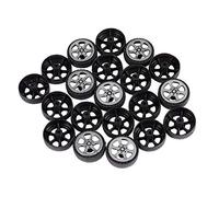 Nicfaky 20 rotoli di plastica 2 mm diametro albero modello giocattolo ruota 20 mm x 6 mm