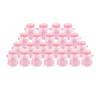 Nicfaky 24 biberon mini biberon 4 x 9 cm strass rosa orso regalo favore bambina bambino battesimo
