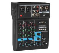 Nicfaky 4 canali Bluetooth Mixer Audio Mixing DJ Console Effetto Riverbero Karaoke USB Stage KTV