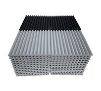 Nicfaky 48 piastre acustiche in schiuma acustica, per studio, a cuneo, in schiuma acustica, insonorizzata, per studio a piramide, 2,5 x 30 x 30 cm