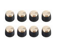 Nicfaky 80X Chitarra AMP Amplificatore Manopole Push-on Nero+Gold Cap per Amplificatore