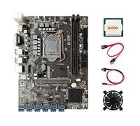 Nicfaky B250C BTC Mining Scheda Madre con G3930 CPU+Fan+ SATA+ Switch 12XPCIE a USB3.0 GPU Slot Supporto DDR4 DIMM RAM