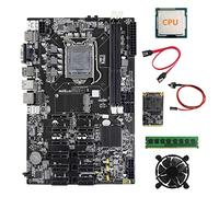 Nicfaky B75 12 PCIE ETH Mining Scheda Madre+Random CPU+DDR3 4 GB 1600 Mhz RAM+128G SSD+Fan+SATA +Interruttore Scheda Madre