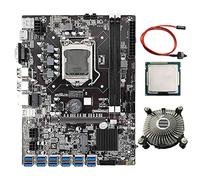 Nicfaky B75 BTC Mining Scheda Madre G530/G630 CPU+Fan+ Interruttore 12 USB3.0 a PCIE GPU Slot LGA1155 DDR3 RAM SATA3.0+MSATA
