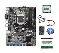Nicfaky B75 ETH Minatore Scheda Madre 12USB+G1630 CPU+4G DDR3 RAM+128G SSD+Fan+ SATA+ Interruttore+Grasso Termico+Baffle