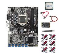 Nicfaky B75 ETH Mining Scheda Madre 12XUSB3.0+G630 CPU+128G SSD+6XVER009S Riser Card+SATA +Interruttore Termico