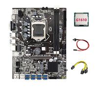 Nicfaky B75 ETH Mining Scheda Madre 8XPCIE a USB+G1610 CPU+6Pin a 8Pin +Interruttore LGA1155 B75 Minatore Scheda Madre