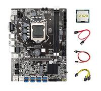 Nicfaky B75 ETH Mining Scheda Madre 8XPCIE a USB+G1620 CPU+6Pin a Doppio 8Pin +SATA Interruttore LGA1155 B75 Mainboard