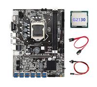 Nicfaky B75 USB ETH Mining Scheda Madre+G2130 CPU+SATA +Interruttore 12XPCIE a USB3.0 DDR3 LGA1155 BTC Minatore Scheda Madre