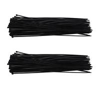 Nicfaky Fascette con zip, colore nero, 200 pezzi, 400 mm x 5 mm