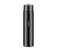 Nicfaky Mini portatile elettrico, impermeabile, ricaricabile tramite USB, per fidanzato, marito, papà, nero
