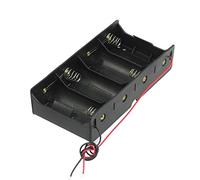 Nicfaky Nero 4 x 1,5 V D porta batteria scatola scatola con filo di filo