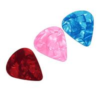 Nicfaky Plettri in plastica, 0,46 mm, 0,71 mm, 0,96 mm e 1,2 mm, confezione da 20 pezzi