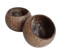 Nicfaky Può candela ciotola di noce di cocco, guscio di cocco, ciotola di legno di cocco, ciotola di decorazione, ciotola di stoccaggio