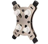 Nicfaky Supporto per cassa per orologio regolabile in metallo per fissare la base 'orologio strumenti di riparazione accessori e strumento per orologiai, e nero