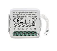 Nicfaky Tuya Zigbee Smart Switch Modulo Relè 4 Smartlife Controllo Wireless Compatibile Casa Yandex