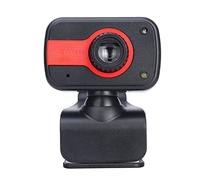 Nicfaky Videocamera USB HD V3 con microfono incorporato unità per computer Videocamera - Nero Rosso