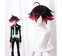 NICHANGHUA Anime Promare Cosplay gueira Parrucca da 33 cm a Corto Calore Resistente ai Capelli Sintetici di Halloween Parrucche da Cosplay + Cappa Parrucca