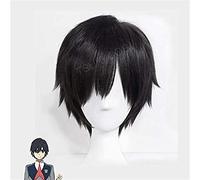 NICHANGHUA Anime Tesoro nel Franxx 016 Wig Cosplay Hiro Hiro Short Nero Resistente al Calore Sintetico Parrucche di Capelli + Wig cap (Colore : Black)