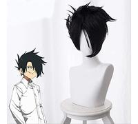 NICHANGHUA COSROAD The Promise Neverland Ray Emma Cosplay Wigs Men Women White White Black Wig One Size B (Colore : B)