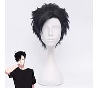 NICHANGHUA Haikyuu !!Kuroo tetsurou Cosplay Parrucca 35 cm Corta Dritta Resistente al Calore syntetic peli Anime Halloween festume