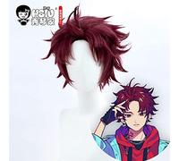 NICHANGHUA Hsiu Paradox Live Hiphop Bae Cosplay sugasano Allen Cosplay Parrucca Marrone e Rosso Color Misto di Capelli Corti in Fibra di Capelli Sintetici