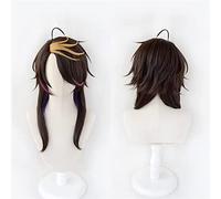 NICHANGHUA Lungo Nero Gardient Rosso for VTuber Hoive Vox Akuma Parrucca Cosplay Capelli Sintetici Resistente al Calore Unisex Adulto Protezione della Parrucca Libera (Colore : ShuYamino)