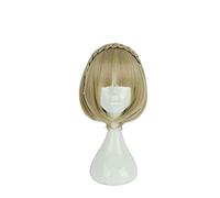 NICHANGHUA Parrucche Cosplay con for Il Si N oalice Personaggio Golden Short Parrucca con Twist Braid Full Machine Synthetic Halloween Party Daily Uso (Parrucca + Parrucca Net)