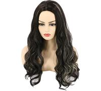 NICHANGHUA Parrucche da Donna Lunghe Ondulate Nere bionda miscelati stregonali Cosplay di Halloween Parrucca di Halloween
