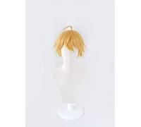 NICHANGHUA Parrucche for Cosplay da Donna Corte dritte Blu Scuro Ombre Viola da 35 cm con Cappuccio for Parrucca Gratuito for la Festa di Halloween (Colore : Thoma)