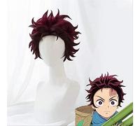 NICHANGHUA Slayer Kimetsu No Yaiba Nezuko Tanjirou Agatsuma Zenitsu Tomioka Giyuu Inosuke Cosplay Wigs Orecchini Maschera Una Taglia b