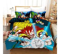 NICHIYO Dragon Ball Set di biancheria da letto, copripiumino e federa, in microfibra, stampa digitale 3D, set da 3 pezzi (01,135 x 200 cm) (8,Doubie 200 x 200 cm)