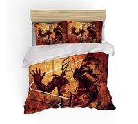 NICHIYO Fullmetal Alchemist, set copripiumino e federa, in microfibra, con stampa digitale 3D, set da 3 pezzi (11,140 x 210 cm + 80 x 80 cm)