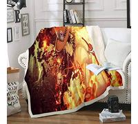 NICHIYO One Piece Coperte da Letto, Coperta in Pile Cartone Animato per Adulti e Bambini, 100% Microfibra, per Divano Letto e Divano (1,130 cm × 150 cm)