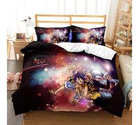 NICHIYO ONE Piece - Set di biancheria da letto con copripiumino e federa, in microfibra, stampa digitale 3D, 3 pezzi (copripiumino + federe) (1 King 220 x 240 cm)