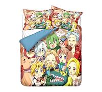 Nichiyo The Seven Deadly Sins - Set di biancheria da letto con copripiumino e federa, in microfibra, stampa digitale 3D (4, Doubie 200 x 200 cm)