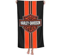 NICHIYOBI Harley Davidson - Telo mare con stampa digitale 3D, alla moda, morbido e resistente alla luce (3100 cm x 180 cm)
