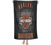 NICHIYOBI Harley Davidson - Telo mare con stampa digitale 3D, alla moda, morbido e resistente alla luce (180 cm x 135 cm)