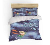NICHIYOBI Le Petit Prince - Set copripiumino e federa, in microfibra, stampa digitale 3D (3,210 x 210 cm + 80 x 80 cm)