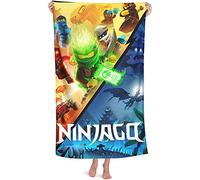 NICHIYOBI NinJago, telo da spiaggia con stampa digitale 3D, asciugamano da viaggio, morbido e resistente alla luce (1,75 cm x 150 cm)