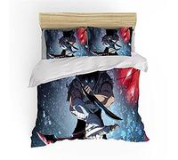 NICHIYOBI Solo Leveling - Set copripiumino e federa, in microfibra, stampa digitale 3D (2,135 x 200 cm + 80 x 80 cm x 2)