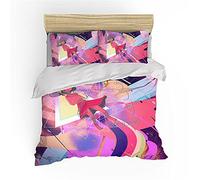 NICHIYOBI The Midnight Gospel - Set copripiumino e federa, in microfibra, stampa digitale 3D (13,135 x 200 cm + 80 x 80 cm x 2)