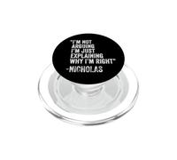NICHOLAS Citazione Divertente Compleanno Personalizzato Nome Idea Ingegnere PopSockets PopGrip per MagSafe