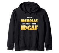 Nicholas Costume IDGAF Funny Meme Halloween Costume for Nick Felpa con Cappuccio