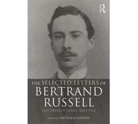 Nicholas Griffin The Selected Letters of Bertrand Russell, Volume 1 (Tascabile)