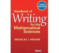 Nicholas J. Higham Handbook of Writing for the Mathematical Sciences (Tascabile)