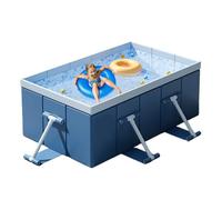 Nicht Unflatbarer Schwimmbad, Piscine Démontable, Hartplastikschale - Tragbarer PVC Familienpool 210x150x51 cm mit 5-Lagen Verbundmaterial & I-Stützhalterung, 10,2 kg, ideale per Garten & Terrasse