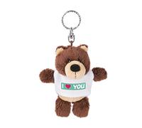 NICI 44717 - Portachiavi a forma di orso con maglietta I (cuore) You 10 cm, colore: Marrone