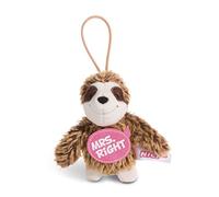 NICI- Animals 44854 Ciondolo a Forma di Bradipo con Scritta Mrs. Right 8 cm con Anello, Colore Marrone